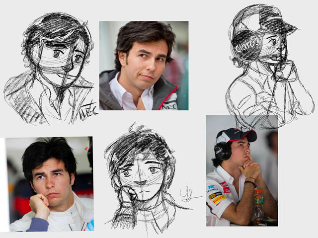 Checo Perez face study